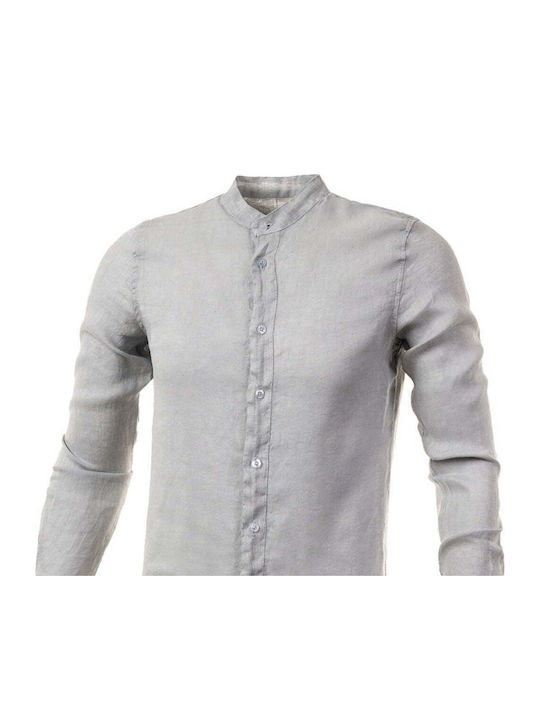 Langärmlig Leinen Hemd Gray