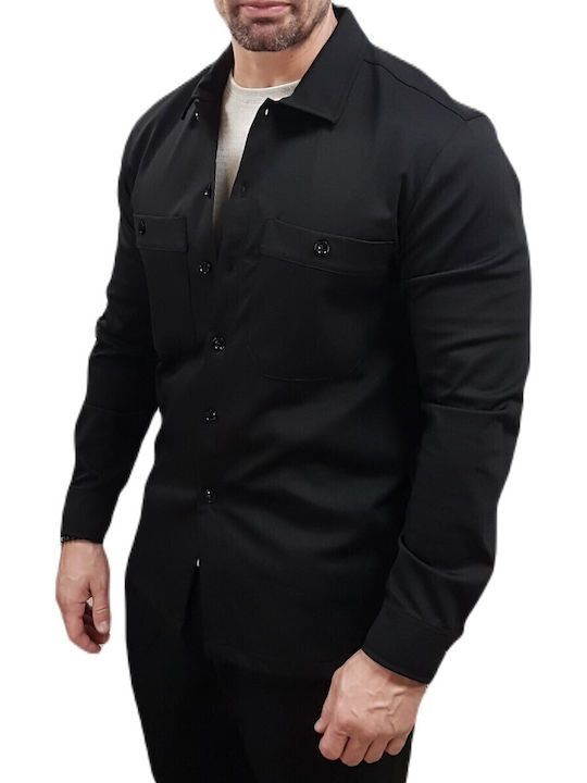 Μακρυμάνικo Overshirt Black 260-954
