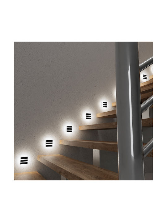 Eko Light Leuchte Wand mit Integrierter LED und Neutralweißes Licht Schwarz