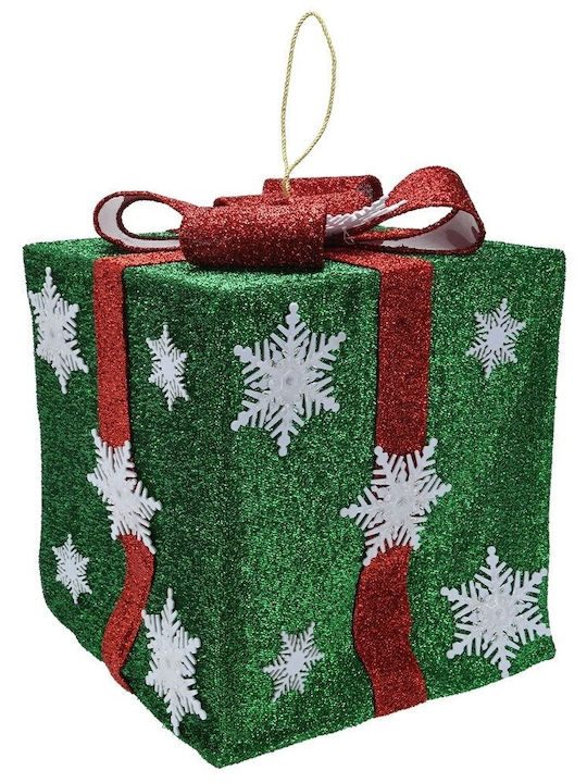 Home&Styling Collection Leuchtendes grünes Geschenk 14 LED 46 cm