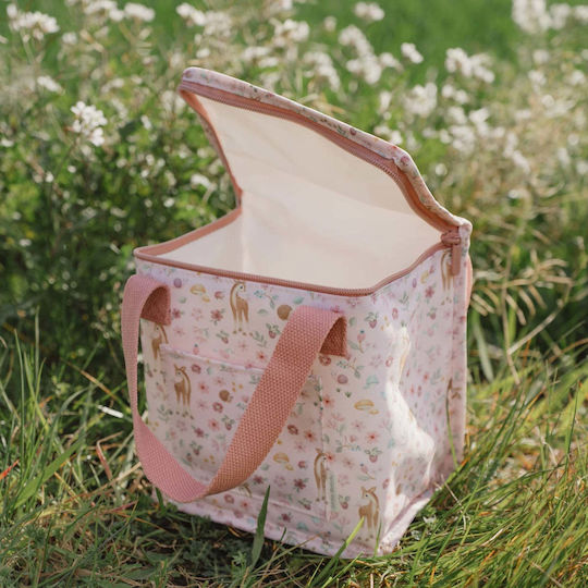 Little Dutch Fairy Garden Σχολικό Ισοθερμικό Τσαντάκι Φαγητού Χειρός Ροζ 20x12x21.5cm