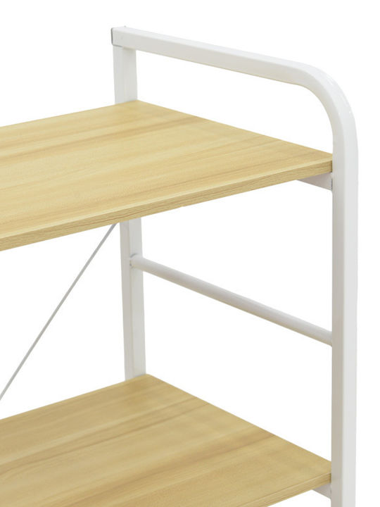 Pakketo Depo Floor Bathroom Shelf Metallic 60x40x120cm White