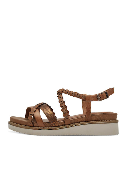 Damenplattformen Tabac Braun