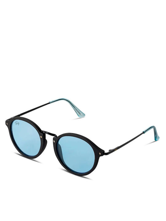 Twig Klimt Unisex Sunglasses with Black Frame and Light Blue Lens KLI05