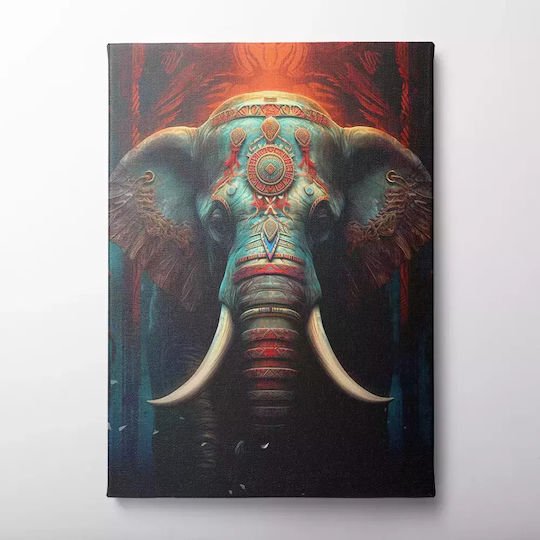 Blue Elephant on Canvas 45x65 cm