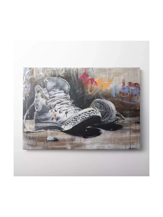 Γκράφιτι Με Παπούτσια Πίνακας σε Καμβά 45x65cm