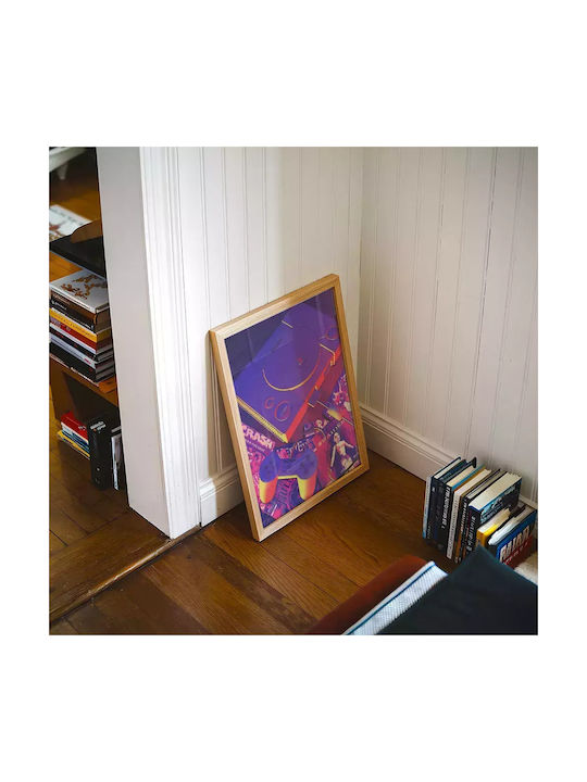 Gaming Poster Playstation X Gm016 21cm X 30cm Φυσικό Ξύλινο Κάδρο