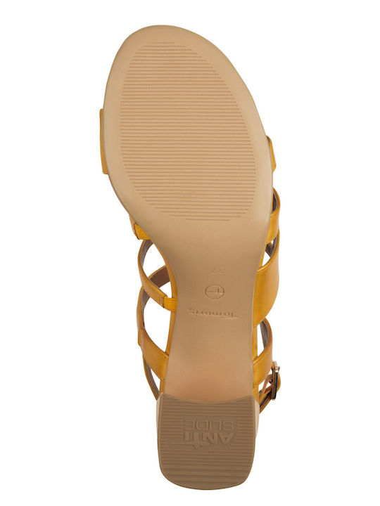 Leder Sandalen Gelb