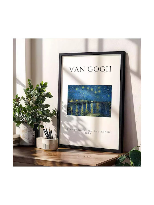 Poster & Frame Van Gogh Starry Night On Rhone Art004 21x30cm Poster Print Without Frame