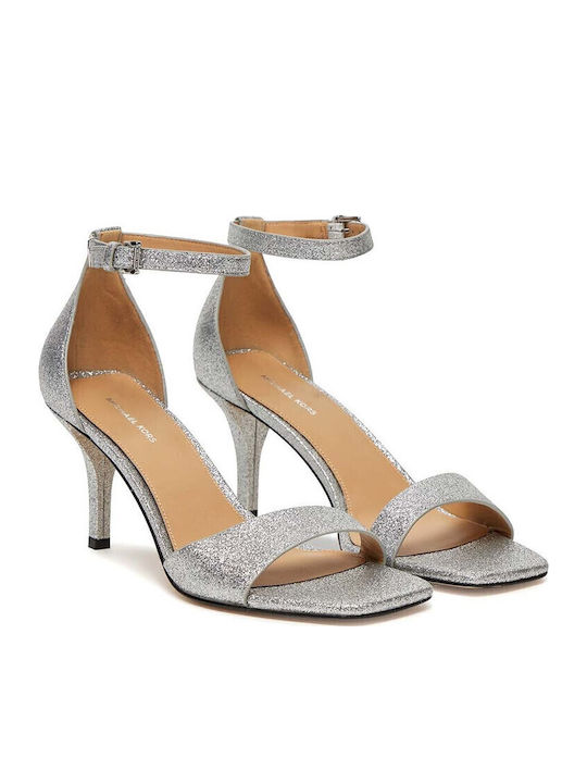 Michael Kors Jaida Heeled Sandals Silver