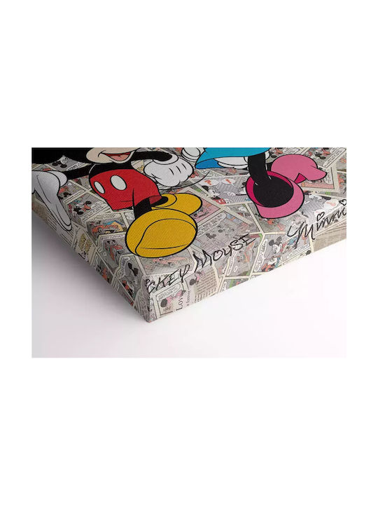 Παιδικός Πίνακας Mickey & Minnie σε Καμβά 95x95εκ.