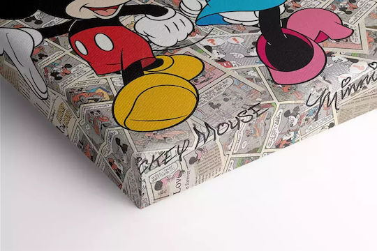 Kids Canvas Wall Painting Mickey & Minnie 95x95cm