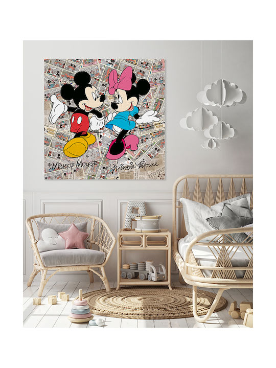 Παιδικός Πίνακας Mickey & Minnie σε Καμβά 95x95εκ.