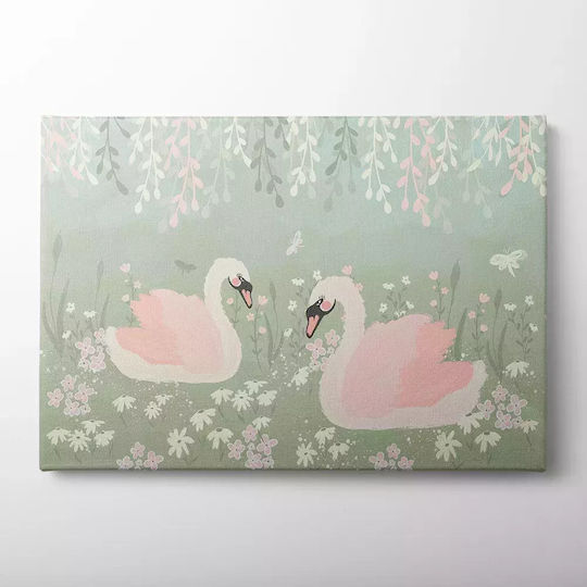Kids Wall Art Swans 80x120cm