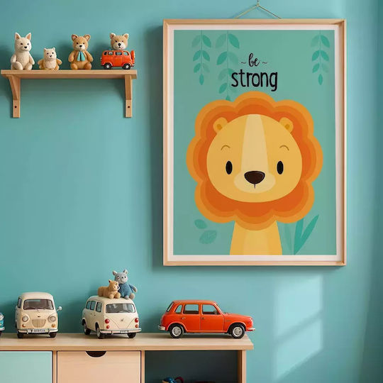 Παιδικό Κάδρο Be Strong από Ξύλο 32x23εκ.