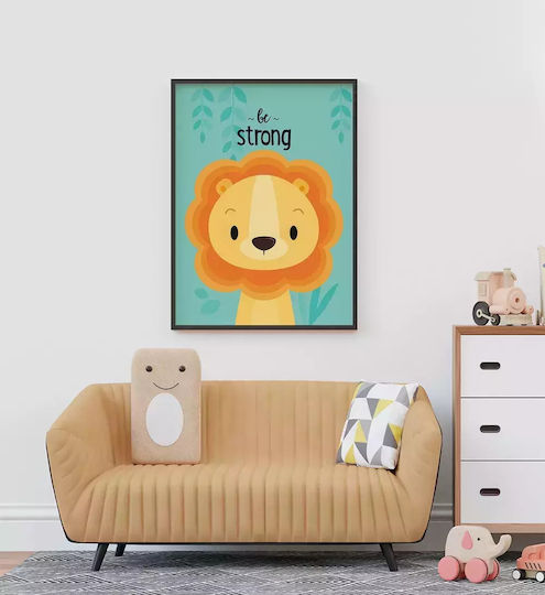 Παιδικό Κάδρο Be Strong από Ξύλο 32x23εκ.