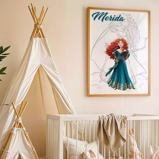 Kids Framed Wall Painting Princess Merida 30x40cm