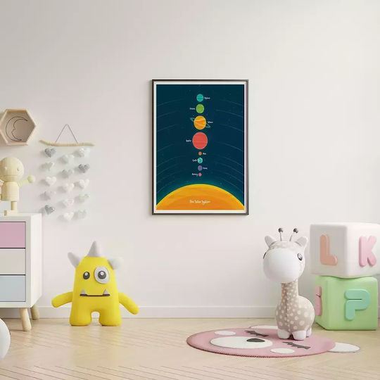 Kids Framed Wall Painting Solar System 21x30cm