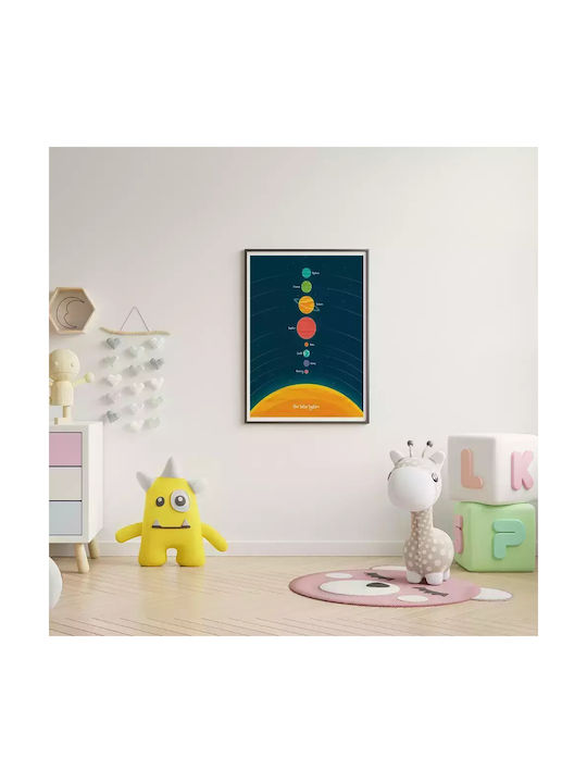 Kids Framed Wall Painting Solar System 30x40cm