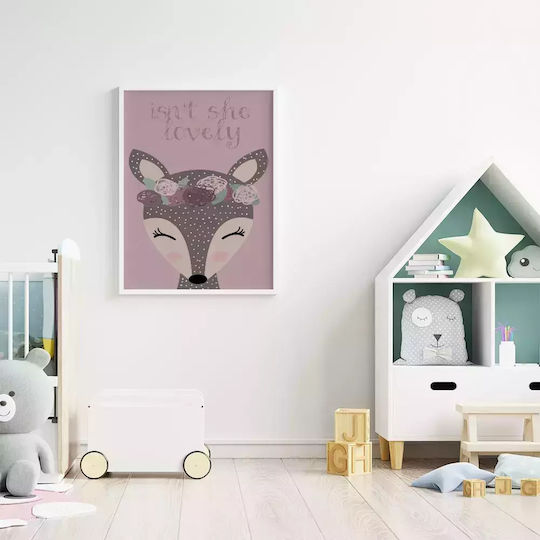Kids Framed Plastic Wall Painting Lovely 21x30cm