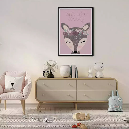 Kids Framed Plastic Wall Painting Lovely 21x30cm