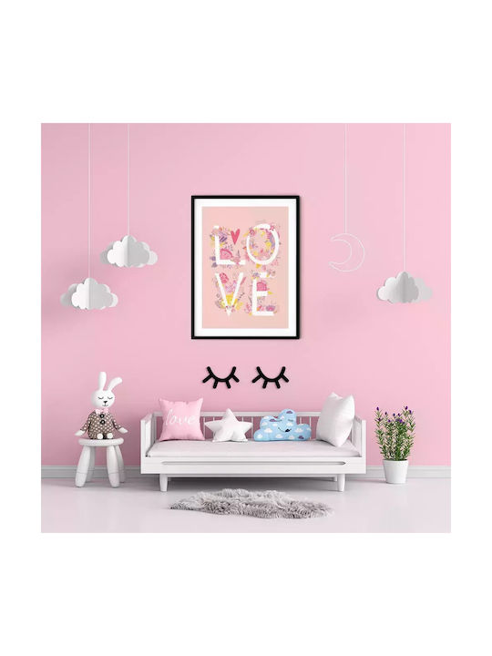 Kids Framed Plastic Wall Painting Love 21x30cm