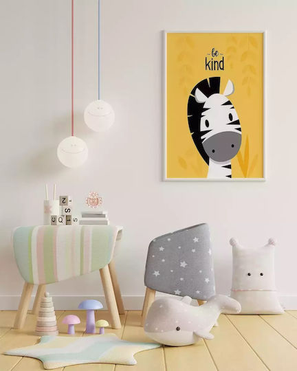 Kids Framed Plastic Wall Painting Be Kind 21x30cm