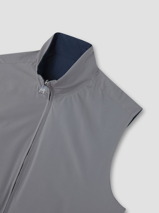 Typhoon Αμάνικο Μπουφάν Διπλής Όψης Grey, Dark Denim