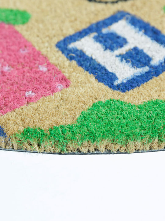 San Lorentzo Entrance Mat Semicircular Multicolour 40x70cm
