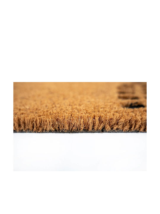 Sdim Entrance Mat made of Coir with Anti-slip Backing Ruco Embossed Rubber 002 Rubber Foot Brown 40x60cm Thickness 15mm