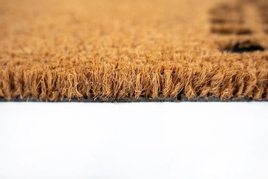 Sdim Entrance Mat made of Coir with Anti-slip Backing Ruco Embossed Rubber 002 Rubber Foot Brown 40x60cm Thickness 15mm