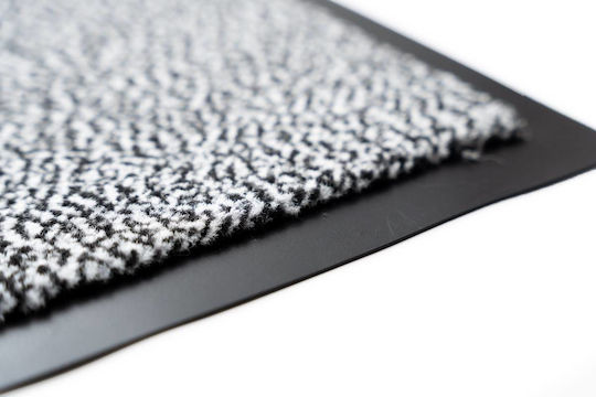 Sdim Entrance Mat Carpet with Anti-slip Backing Paris 003 Black-White 60x90cm