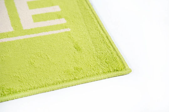 Sdim Covor de Intrare Mochetă cu Suport Antiderapant Fashion Home Verde lămâie 40x67buc Grosime 12mm