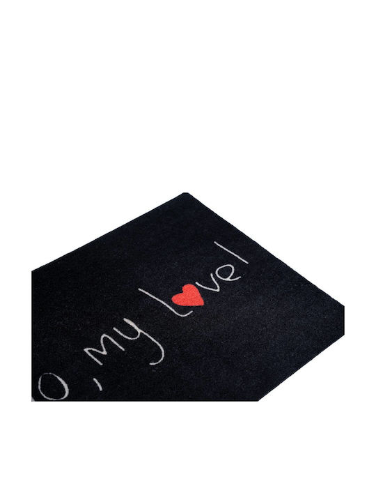 Sdim Entrance Mat Carpet with Anti-slip Backing 050 Black 50x75cm Thickness 8mm