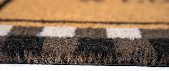 Sdim Entrance Mat made of Coir with Anti-slip Backing Freestyle XL 450 Welcome Blocks 50x80cm Thickness 17mm