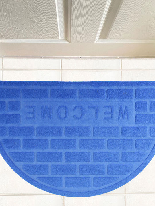San Lorentzo Entrance Mat Carpet Wall Welcome Blue 40x60cm