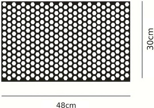 Set 2 Adhesive Cut Sheets Decorating Car Taillights Size 2 X 48 X 30cm Colour Matte Black Model Honeycomb