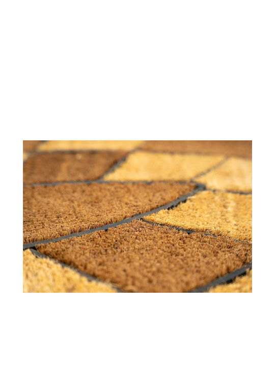 Sdim Entrance Mat Oval made of Coir with Anti-slip Backing Indian 002 Oval 60x90cm