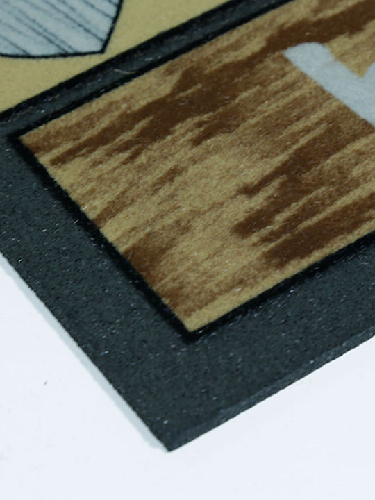 San Lorentzo Entrance Mat Carpet with Anti-slip Backing I Wonder Ecru 40x70cm