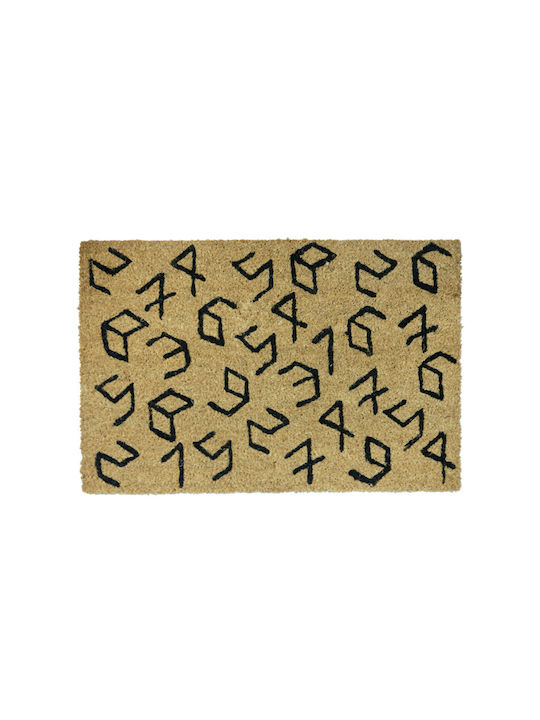 San Lorentzo Entrance Mat made of Coir with Anti-slip Backing SLG237 Brown 40x60cm