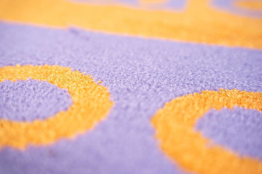 Sdim Fußmatte Teppich mit rutschfester Unterlage Fashion Welcome Purple/Orange 40x67cm Dicke 12mm