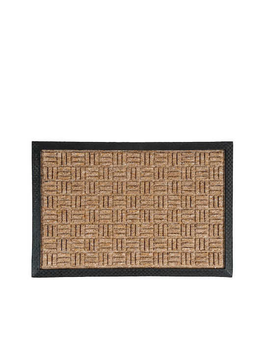 Sdim Fußmatte Teppich mit rutschfester Unterlage Supreme 017 Beige 45x75cm Dicke 12mm