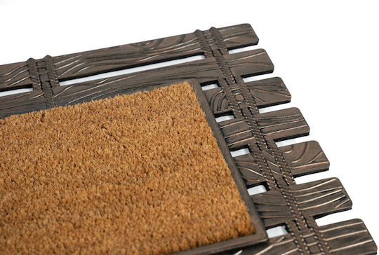 Sdim Entrance Mat Coir Rubber Non-Slip Backing Barracuda 001 Natural 45x75cm