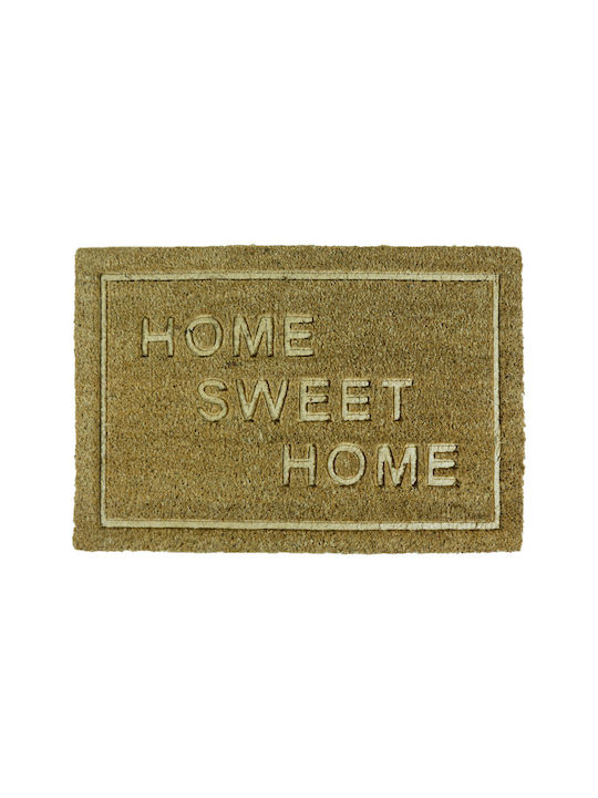 San Lorentzo Entrance Mat made of Coir with Anti-slip Backing Sweet Coffee 40x60cm