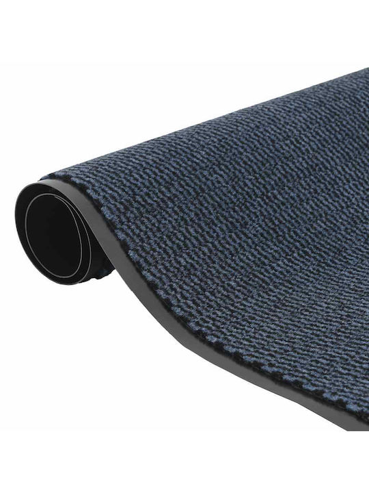 vidaXL Fußmatte Rutschfest Blau 90x120cm