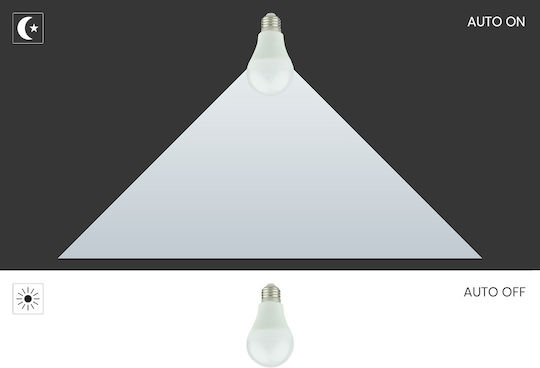 LED крушка със сензор за зазора на деня A60 E27 9w 230v 3000k