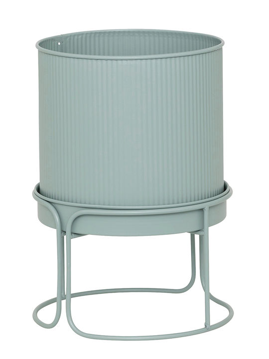Atmosphera Planter Metal Turquoise with Stand 30x30x44.3cm.