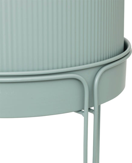 Atmosphera Planter Metal Turquoise with Stand 30x30x44.3cm.