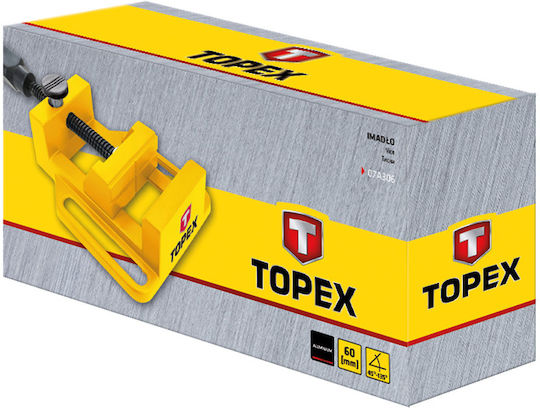 Topex Fixed Drill Press Vise Made of Cast Iron with Maximum Opening 60mm