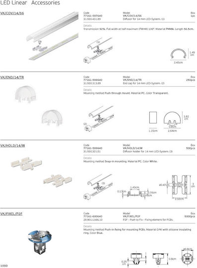 VK Lighting Endkappe für Leuchten 77161-598640